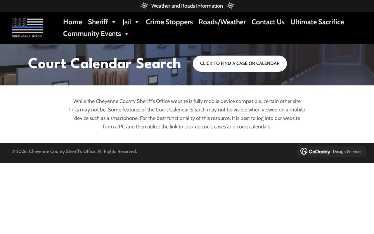 Cheyenne County most wanted official Sheriff route