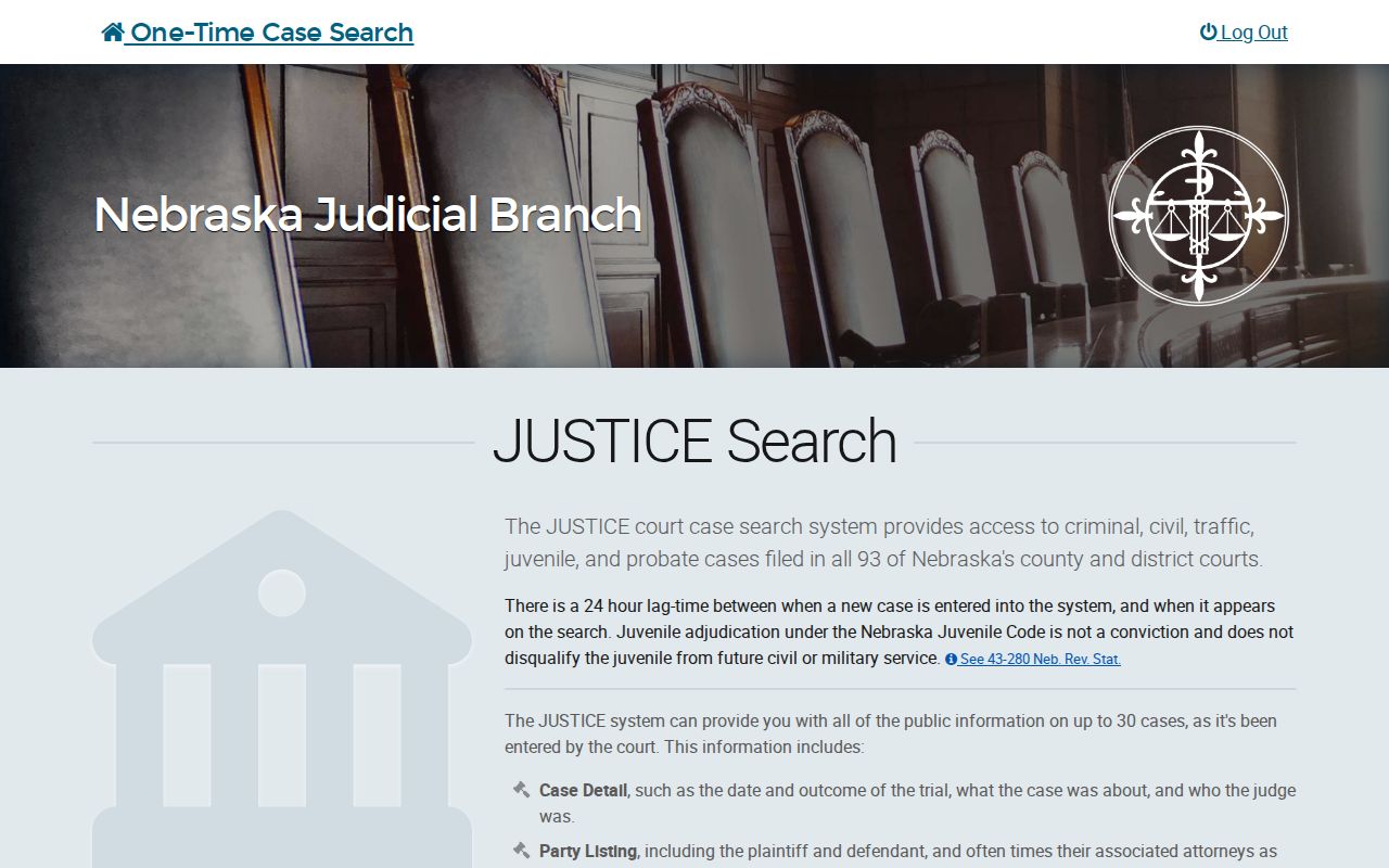 Cheyenne County warrant search JUSTICE fields