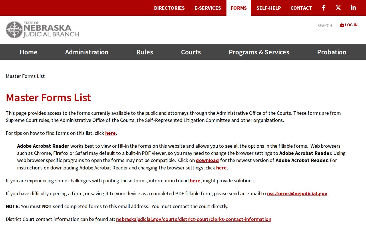 Cheyenne County bench warrant lookup court form index