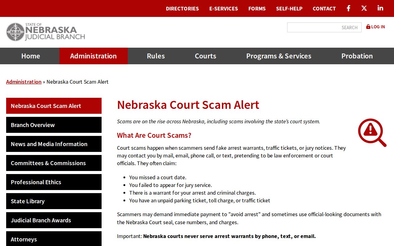 Cheyenne County traffic warrants official compliance warning