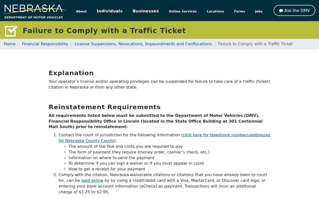 Cheyenne County traffic warrants ticket compliance source