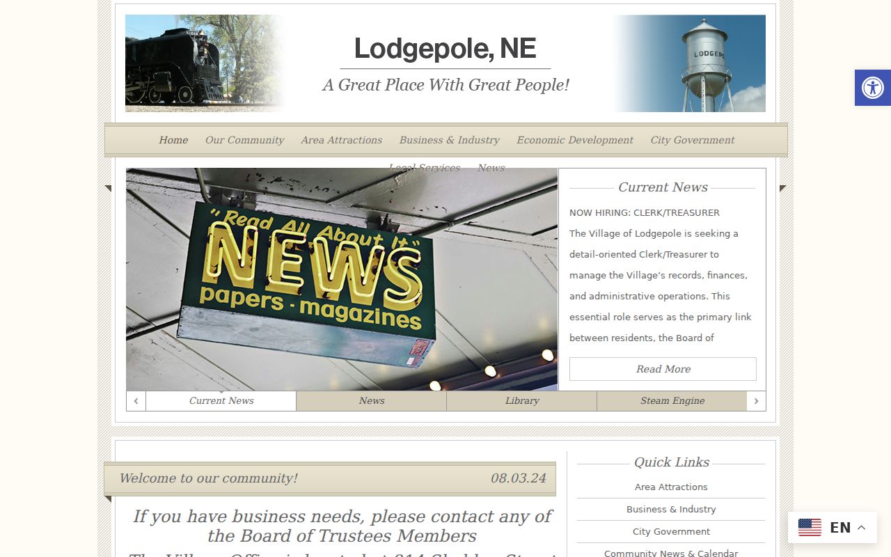 Lodgepole warrant records village office source